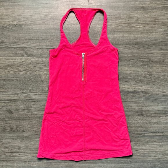 Lululemon Women's Cool Racerback Zipper Tank Top - Pink - Picture 3 of 7